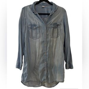 H&M Denim Button Down ShirtDress Tunic